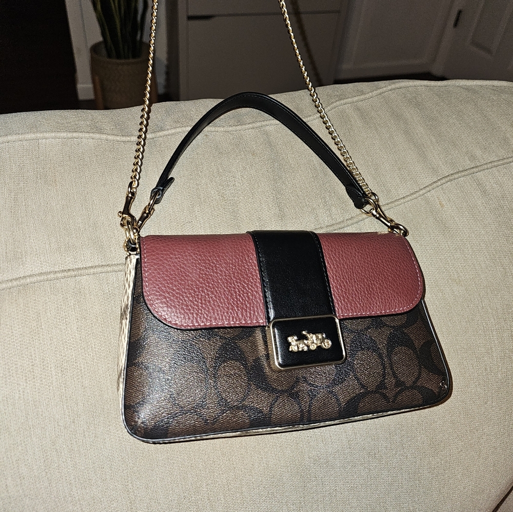 Coach mini grace in signature canvas